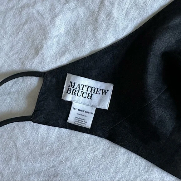 Matthew Bruch Linen Halter Crop Top - Sz XS - Picture 4 of 4